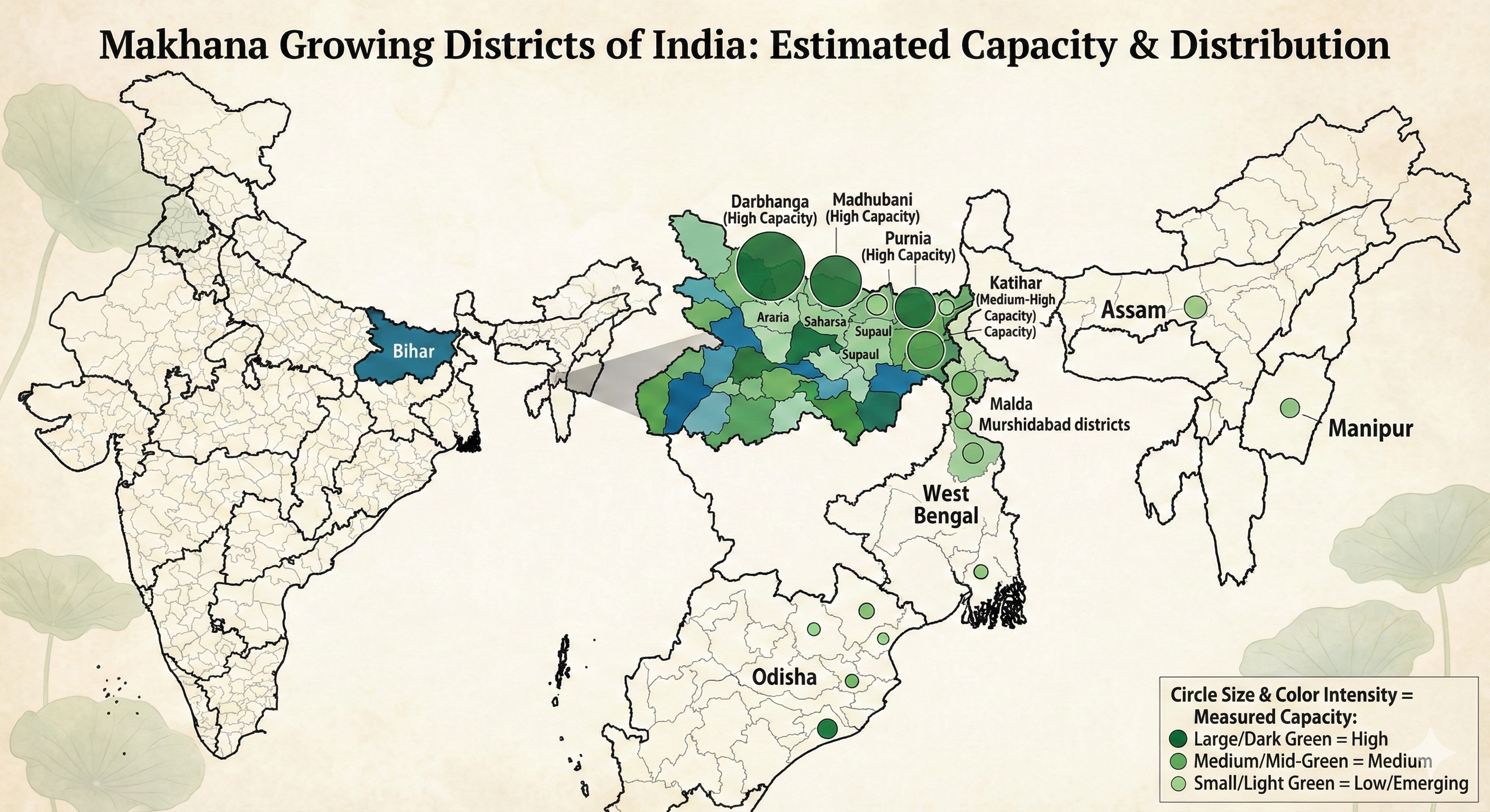 Where are makhana grown in India and why its grown in that region?