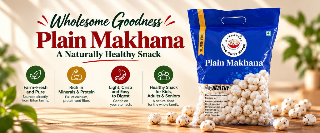 Makhanaaz Plain Makhana Combo Pack 600g (3x200g), ideal for fasting