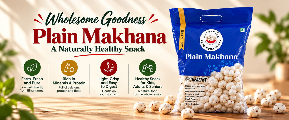 Makhanaaz Plain Makhana Combo Pack 600g (3x200g), ideal for fasting