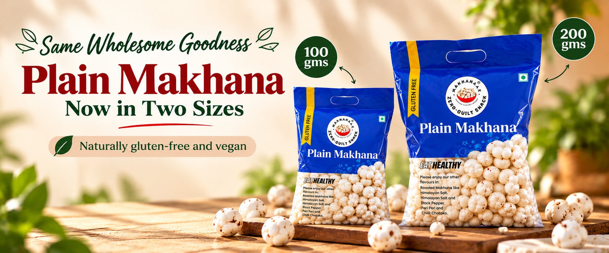 Makhanaaz Plain Makhana Combo Pack 600g (3x200g), ideal for fasting