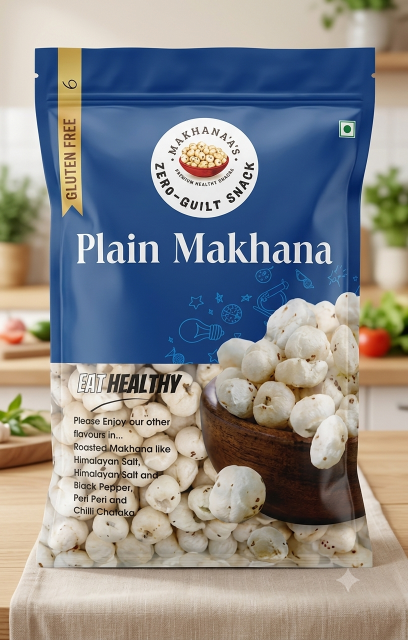 Makhanaaz Plain Makhana Combo Pack 600g (3x200g), ideal for fasting