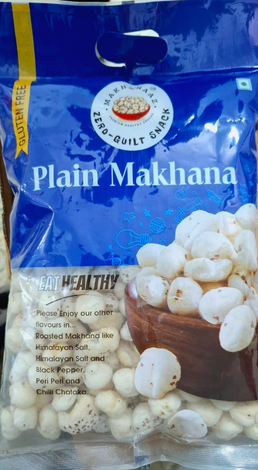 Makhanaaz Plain Makhana Popped Fox Nuts 100g x 5 Bags- mixed quality