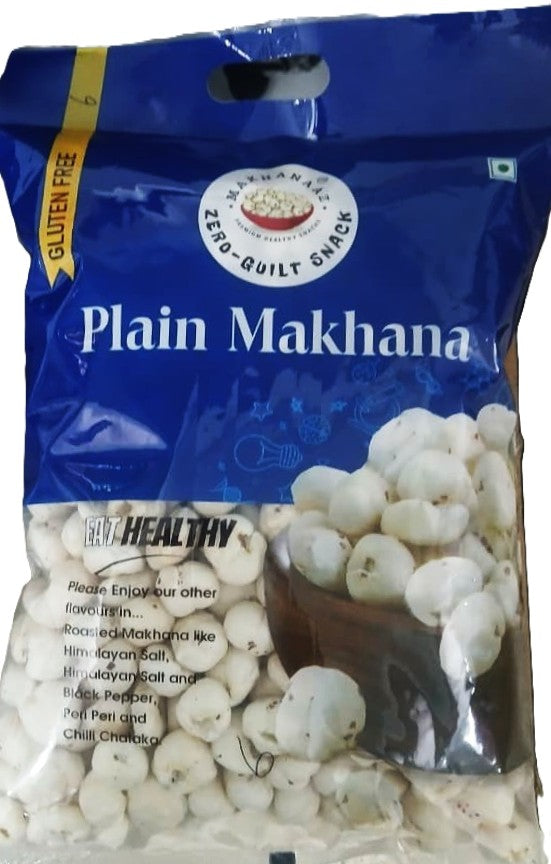 Makhanaaz Jumbo 6+ Size Plain Phool Makhana 1kg Combo (200g × Pack of 5) for fasting